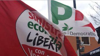 bandierecentro sinistra pd-sel 350