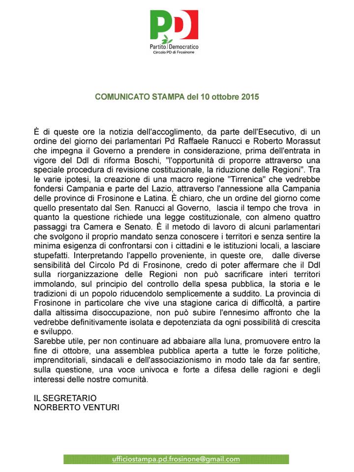 Venturi su Morassut Ranucci