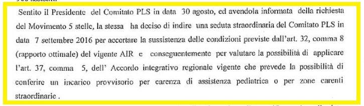 lettera ASL a M5S Sora