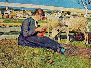 Vitaagreste Segantini La ragazza che fa la calza 350 260