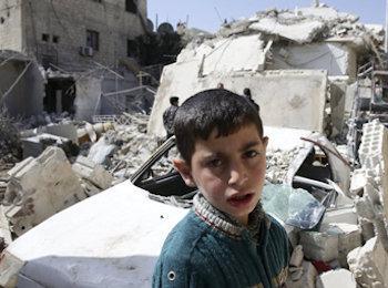 guerra siria bambino