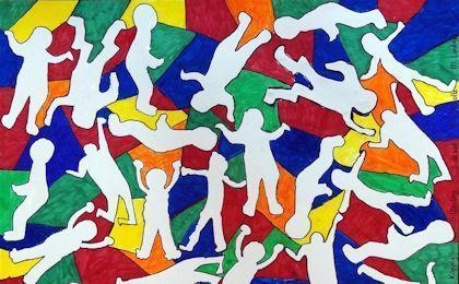 keith haring group work art lesson medium 420