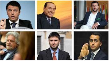 renzi berlusconi salvini grillo di battista di maio min