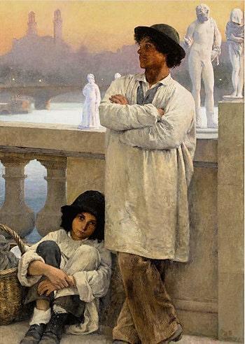 Stetten C.E.von Italians in Paris 1888 159x1015 SOTHEBY NY 350min