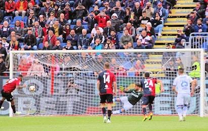 Il rigore di Joao Pedro Cagliari Fr 400 min