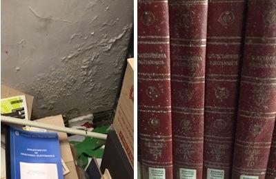 BibliotecaCeccano esempio di umidità a gogò e muffa sui libri min