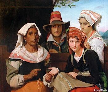 Navez j.F. La buona ventura 1821 Louvre Parigi 350 min