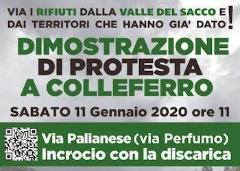Colleferro protesta 11gen20 Volantino verde e nero 350 250 min