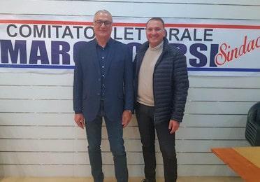 Lex Consigliere comunale Mario Spinelli a sx con il candidato sindaco di Ceccano Marco Corsi 350 min