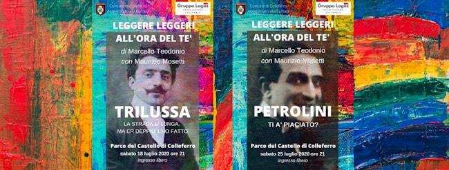 Locandina degli spettacoli del 4° e 5° appuntamento Trilussa Petrolini 650 min