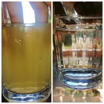 acqua inquinata e no 350 min