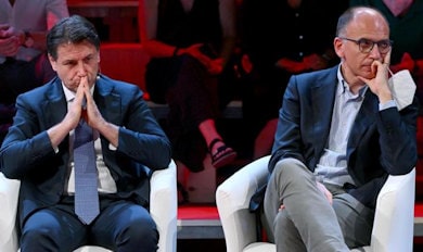 Giuseppe Conte e Enrico Letta La Stampa 390 min