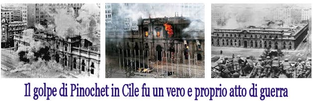 Immagini del golpe di Pinochet con l'assalto alla Moneda, Palazzo del Governo un vero e propio atto di guerra min